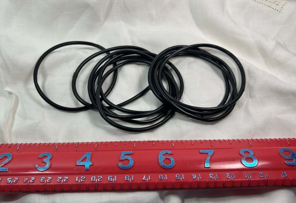 Matt black jelly bangle bracelets 10